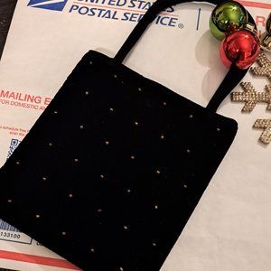 ** LITTLE BLACK PURSE **  tiny  purse   made of VELVET MATERIAL